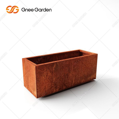 Van de Staalfabriekpotten van het douanemetaal van de het Ontwerp Lange Doos Moderne het Staalplanter van Corten