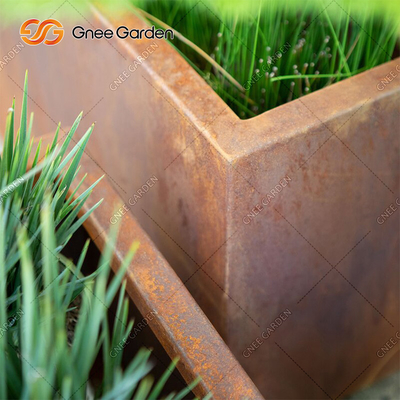 Van de de Bloempot van het Cortenstaal het Rechthoekige Metaal Rusty Nursery Planter 2mm Dikte