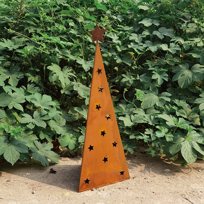 500mm van de Tuinornamenten van het Kerstmismetaal de Tuinornamenten van Corten met leiden