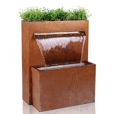 De multifunctionele Corten-Ornamenten van de het Metaaltuin van de Staalwaterval met Planter