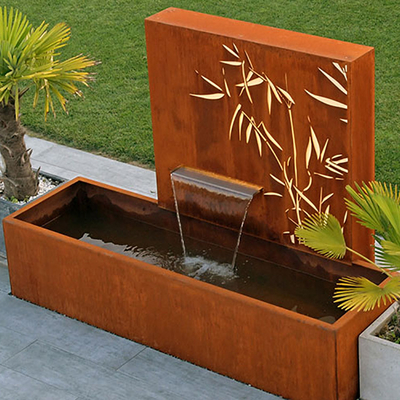 1500x1000x600mm sneed de Rustieke Corten Fontein van het Staalwater met Laser het Schermcomité