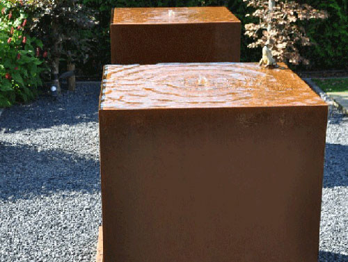 1100mm de Vierkante van de Ornamentencorten van de Metaaltuin Eigenschap van het het Staalwater