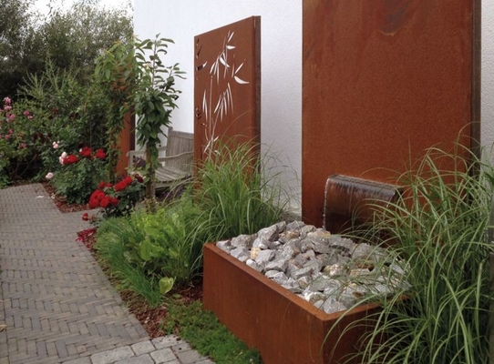 Moderne Openluchtcorten-Staalfontein Decoratief voor Tuin