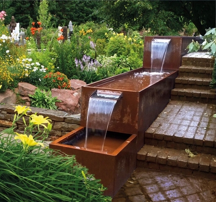 SGS Openlucht van de Ornamentencorten van de Metaaltuin van de het Staalvijver het Watereigenschap Rusty Red