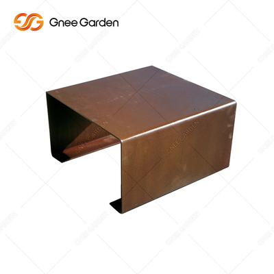 OEM ODM de Welkome Rusty Red Outdoor Metal Furniture Bank van het Metaalpark