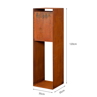 Van het het Staalmetaal van Corten van het verweringsstaal van de het Pakketdaling de Doos Verticale Decoratief