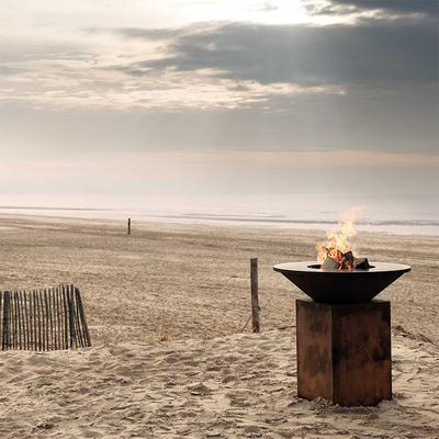 Houten Brandende Openlucht Kokende Grills 100cm van het Verweringsstaal voor Barbecue