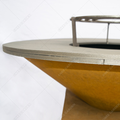Aangepast formaat vierkante cortenstaal BBQ-grill decoratieve outdoor camping