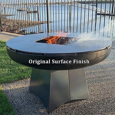 Verweerde Cortenstalen Bbq Vuurplaats 3mm Dik Met Cirkel Plancha