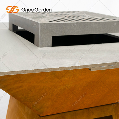 3mm de Dikke Beweegbare Corten Brand Pit Customized Size van de Staalbarbecue