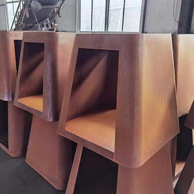 3mm de Dikke Beweegbare Corten Brand Pit Customized Size van de Staalbarbecue