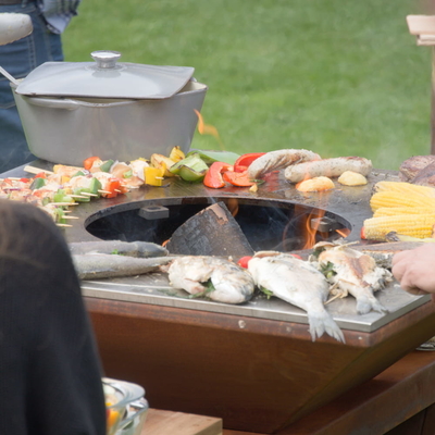 Voorgeroeste Cortenstalen Vuurplaats Voor BBQ Outdoor Koken