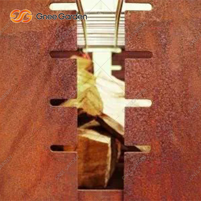 1200mm het Vierkante Corten de Grillhoutskool van de Staalbarbecue Decoratief Branden