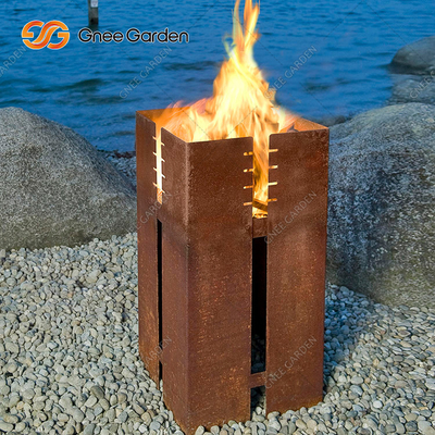 1200mm het Vierkante Corten de Grillhoutskool van de Staalbarbecue Decoratief Branden
