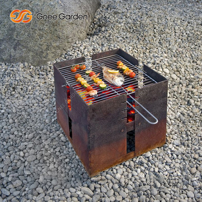 Metaal Houtgestookte Open Vuurplaats Barbecue Grill Voor Tuin Buiten Koken