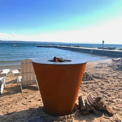 Brandhout die Corten-Hoogste Grill van het Staal de Openluchtfornuis voor Tuin het Kamperen branden