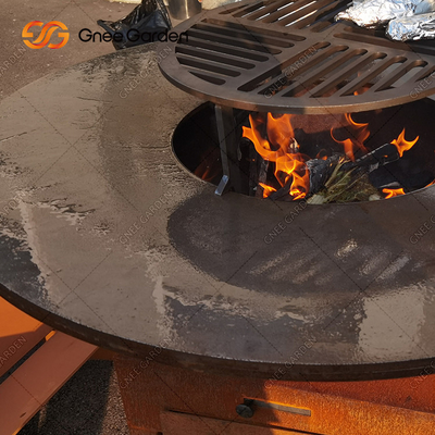 Van het Staal Openlucht Kokende Grills van houtskoolcorten Decoratieve de Binnenplaatstuin