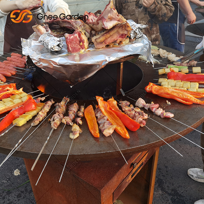 Van de de Tuinbarbecue van het Cortenstaal van de de Grills Antieke Brand Openlucht Kokende Kuil 31,5“