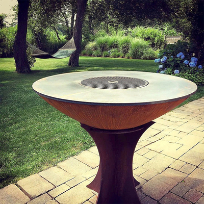 1000mm Corten Staal Openlucht Kokende Grills met Afneembare Basis