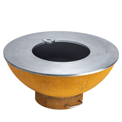 Ronde het Staal Op zwaar werk berekende Brand Pit Grill 70*70*35 Cm van Roestcorten