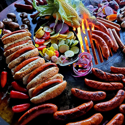 Grote Grootte 3mm dik Openlucht Kokende Grills met Cirkel Plancha