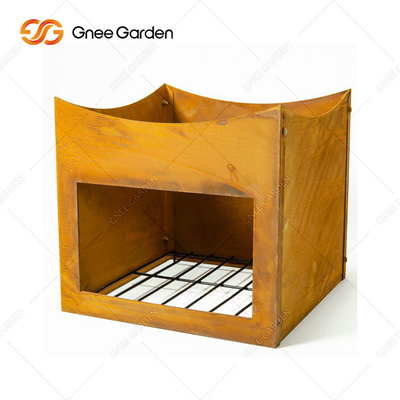 Het Metaal Kamperend Rusty Barbecue Grill van het Cortenstaal voor Openlucht Kokende Groenten