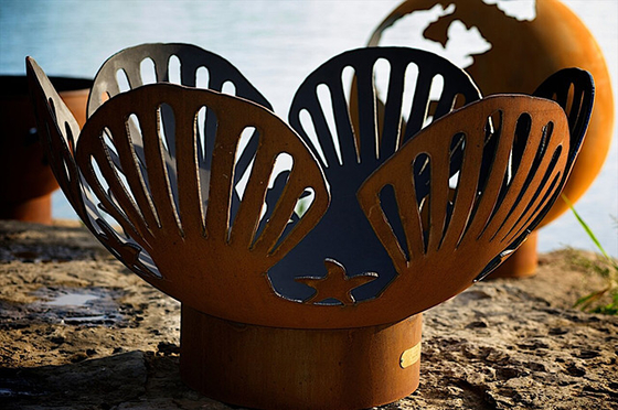 Het warme Houden roestte 100cm Corten Staalbrand Pit For Backyard Patio