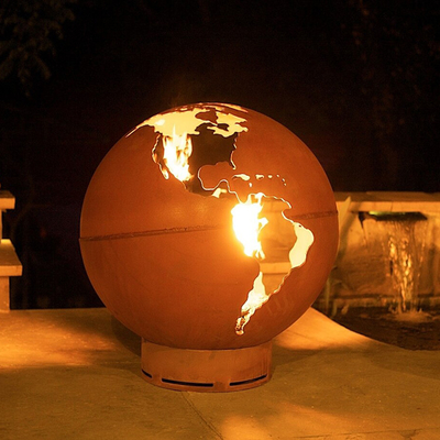 Met de hand gemaakte Corten-Staalbrand Pit Balls Custom Design Fire Pit Balls