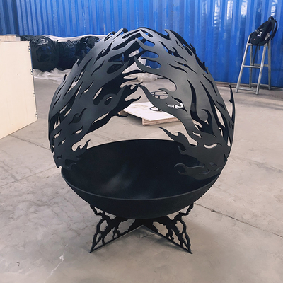 Het Patroonontwerp Rusty Outdoor Metal Fire Ball van Phoenix in Corten-Staal