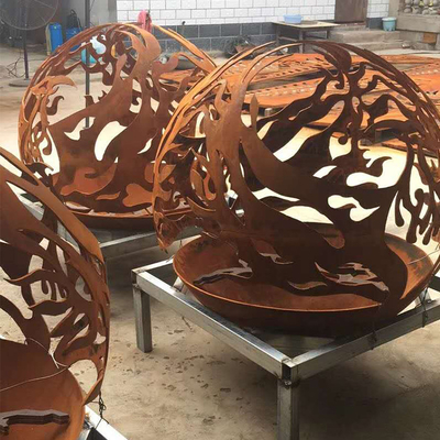 Van het het Patroonstaal van Phoenix de Brand Pit Outdoor Patio Corten Sphere Firepit voor Tuin het Verwarmen