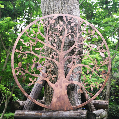 61,5 Cm-Bronsboom van de Tuinmuur Art For Home van het het Levensmetaal