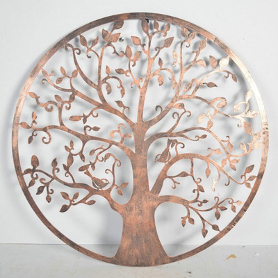 61,5 Cm-Bronsboom van de Tuinmuur Art For Home van het het Levensmetaal