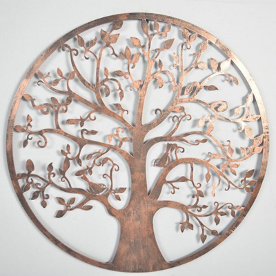 61,5 Cm-Bronsboom van de Tuinmuur Art For Home van het het Levensmetaal