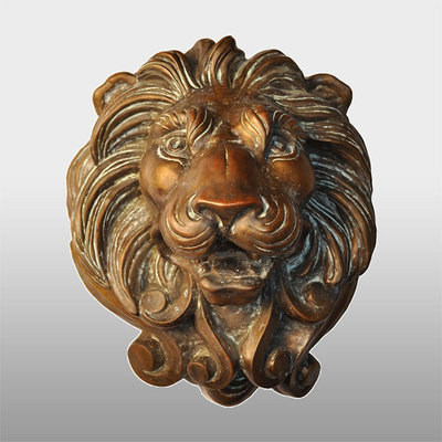 Ijzer van 18 Duim het Hoogte Geroeste Lion Face Sculpture Unique Cast