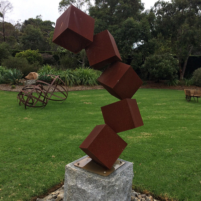 Openluchtcorten-Staalbeeldhouwwerk Groot Rusty Metal Statues For Gardens