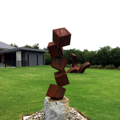 Openluchtcorten-Staalbeeldhouwwerk Groot Rusty Metal Statues For Gardens