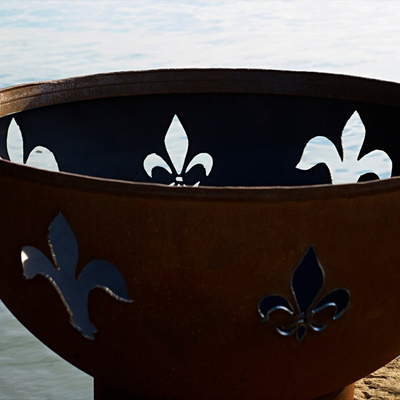De Openluchtbrand Pit Patio Garden Fire Bowl Rusty Fire Pit van het Cortenstaal