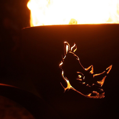 De Brand Pit Laser Cut Animal Fire Pit Camping Wood Burning Bonfire van het Cortenstaal