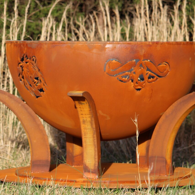 De Brand Pit Laser Cut Animal Fire Pit Camping Wood Burning Bonfire van het Cortenstaal
