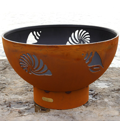 Openluchtcorten-Staalbrand Pit Round Black Pre Rusted