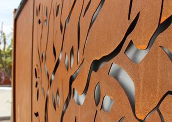 Eiken Boomontwerp Rusty Corten Steel Privacy Screens Decoratieve 600*1200mm