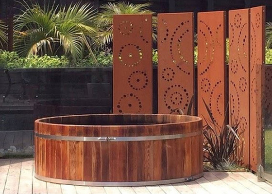 1800x900mm van de Ornamentencorten van de Metaaltuin van de het Staal Decoratief Schermen de Cirkelpatroon