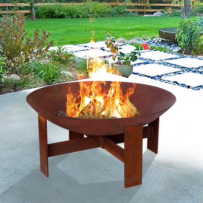 Hout om Corten-Gebruik dat van de de Plaats het Warme Houdende Tuin van de Staalbrand van brandstof wordt voorzien