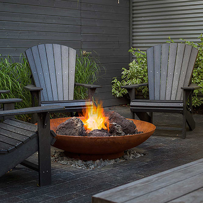 Van de het Staalbrand van Corten van de terras het Openluchttuin Branden van de Kompit large rust heavy wood