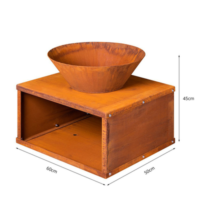 100cm de Ronde van het Tuinlandschap roestte het Kamperen het Staal van Open haardcorten