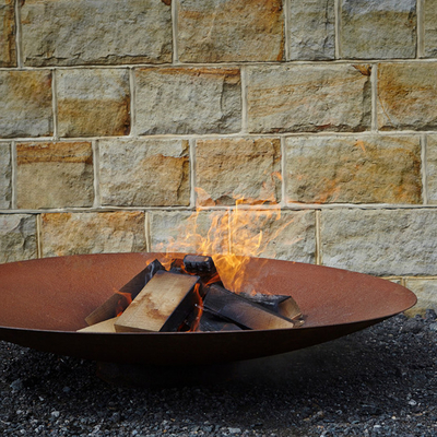 80cm Rusty Corten Fire Bowl Brazier Openlucht voor Kamperende Partij