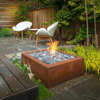 Eenvoudige Corten-de Brandkuil van Pit Rusty Round Design Garden Decoration van de Staal Openluchtbrand