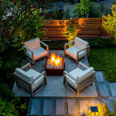 Eenvoudige Corten-de Brandkuil van Pit Rusty Round Design Garden Decoration van de Staal Openluchtbrand