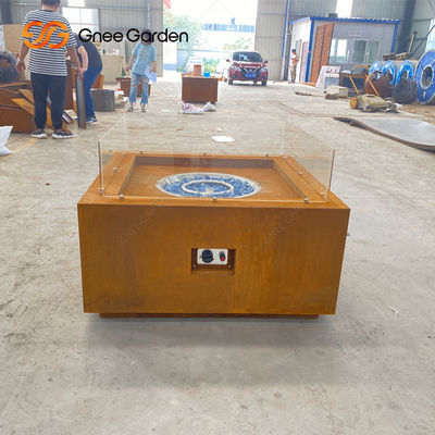 De het Staalbrand van de lijstbovenkant maakt kuiltjes in Openluchtterras Heater Corten Steel Fire Pit