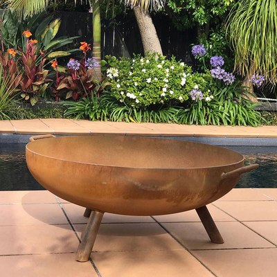 Ronde Corten-de Brandkom van Pit Garden Decorative Corten Steel van de Staalbrand
